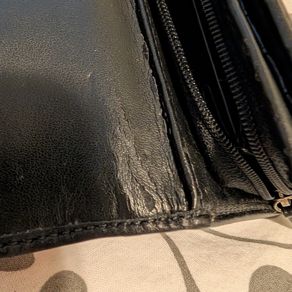 Coach Black Leather Alexandra Slim Envelope Wallet with Silver Medallion - Picture 16 of 16